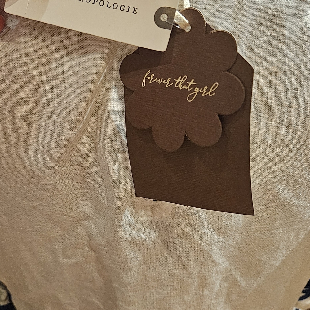 Anthropologie Blue and White Flutter Sleeve Blouse - Picture 10 of 12